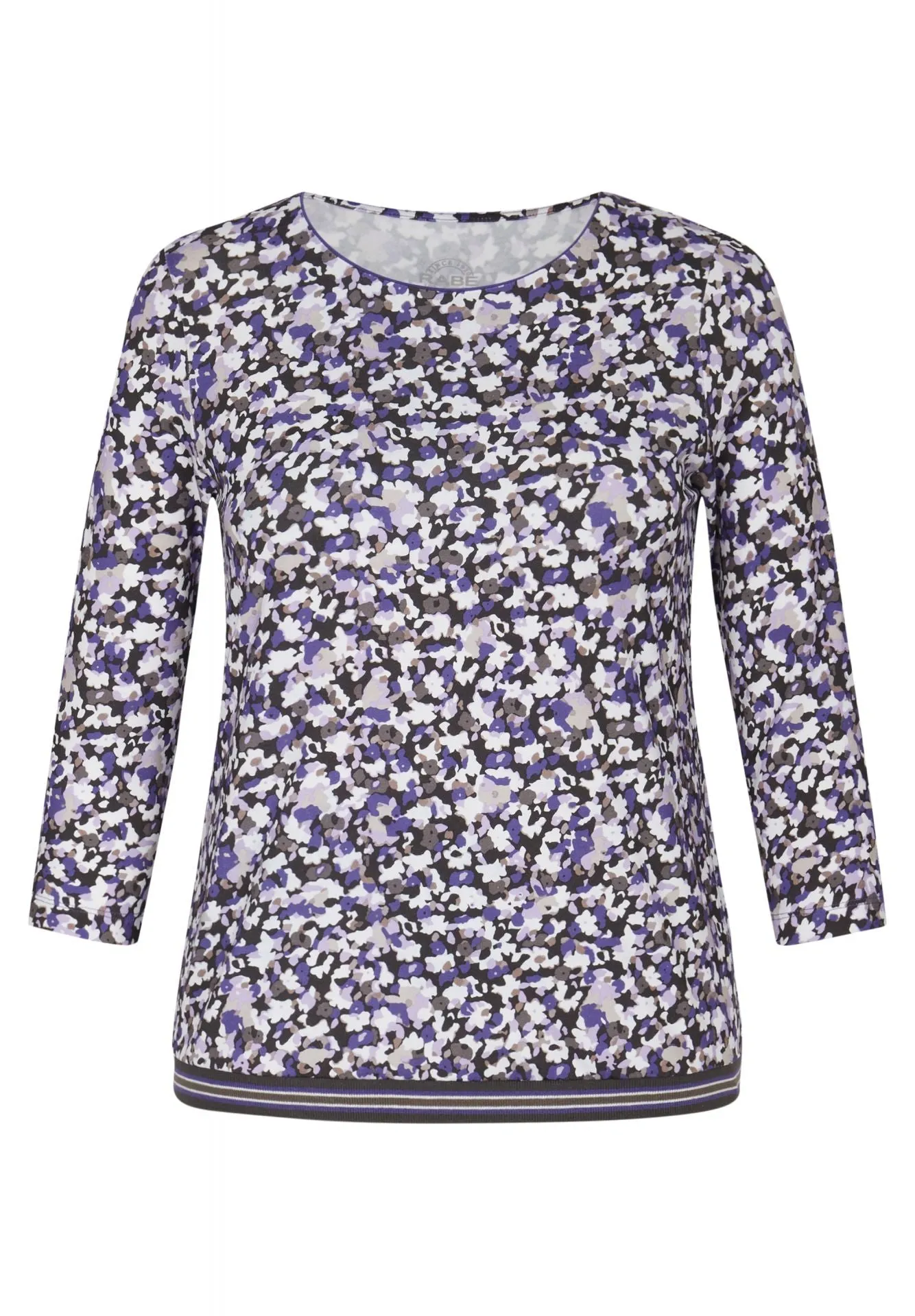 124360- Long Sleeve Purple Print T-shirt - Rabe