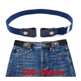 1pc Trendy No Buckle Elastic Waist Belt For Men - Adjustable And Comfortable Solution For Jeans