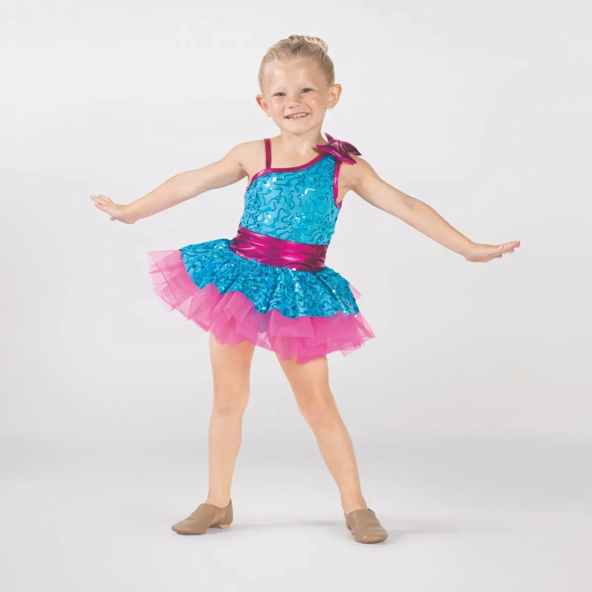 1st Position One-Shoulder Sequin Peplum Tutu