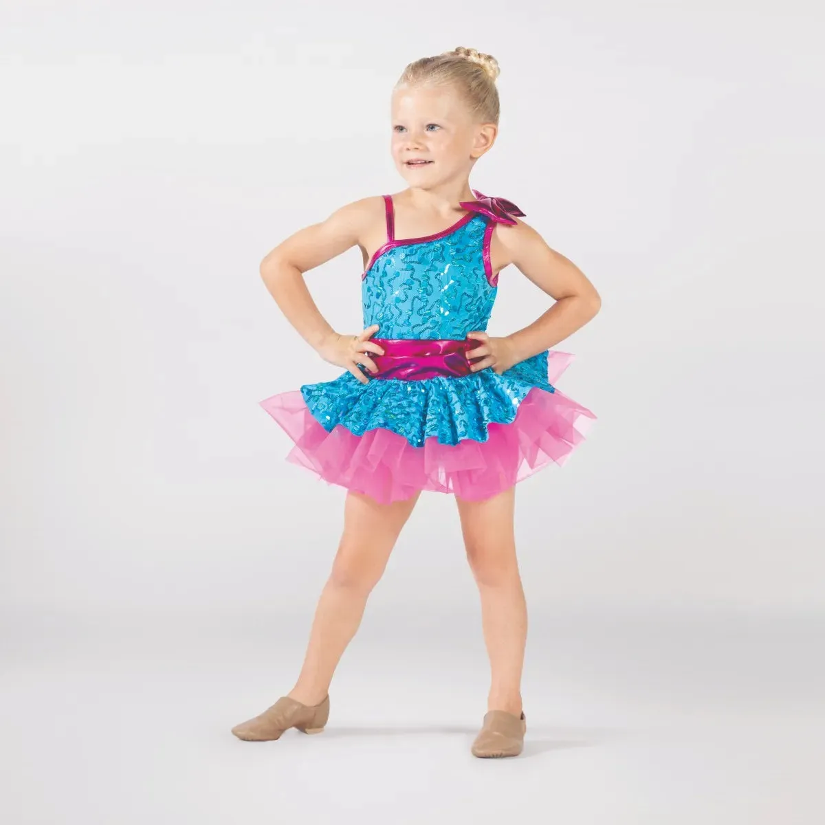 1st Position One-Shoulder Sequin Peplum Tutu