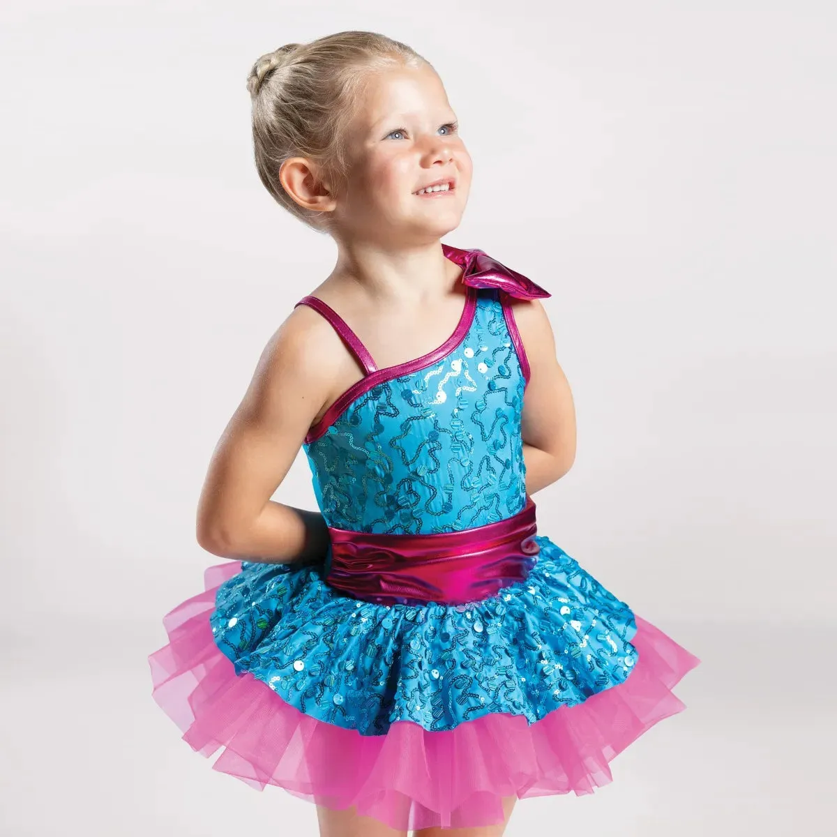 1st Position One-Shoulder Sequin Peplum Tutu