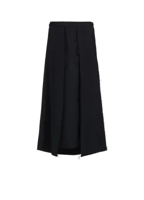 2/60 WOOL GABARDINE PANELED PLEATED SKIRT A