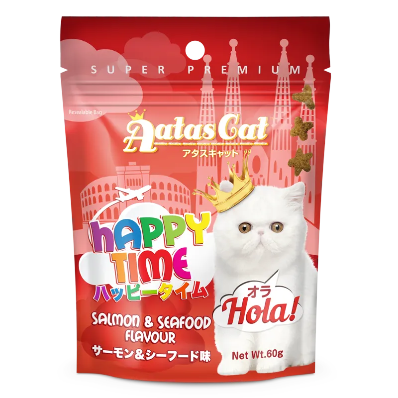 Aatas Cat Happy Time Hola! - Salmon & Seafood 60g