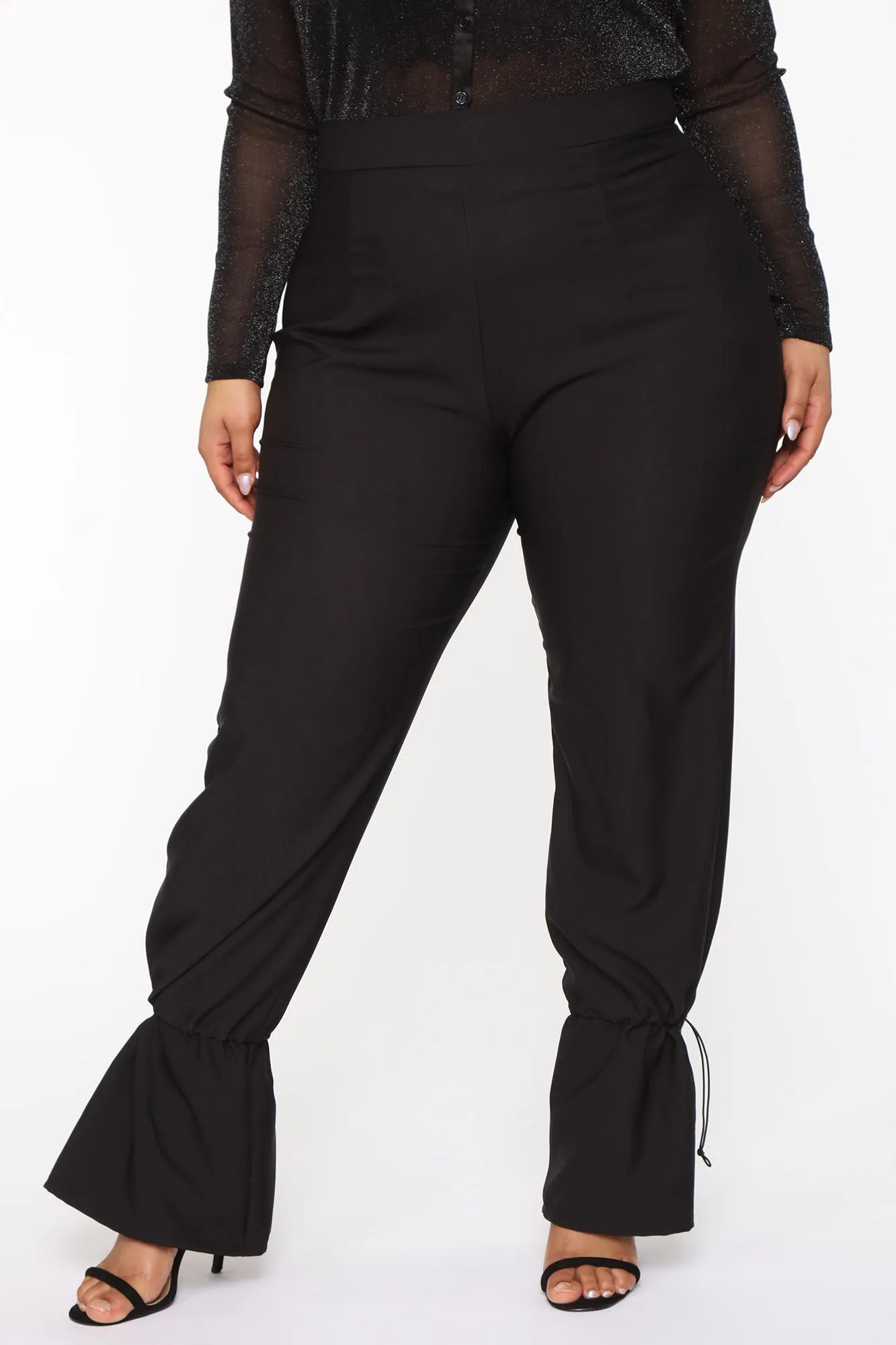 All About My Style Ankle Tie Pants - Black