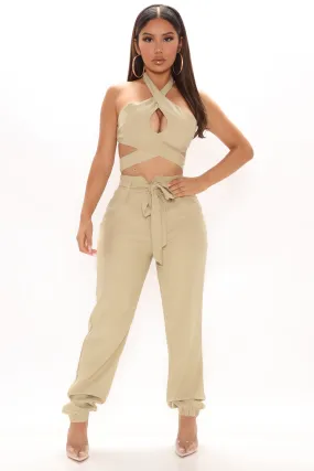 All That And More Pant Set - Khaki