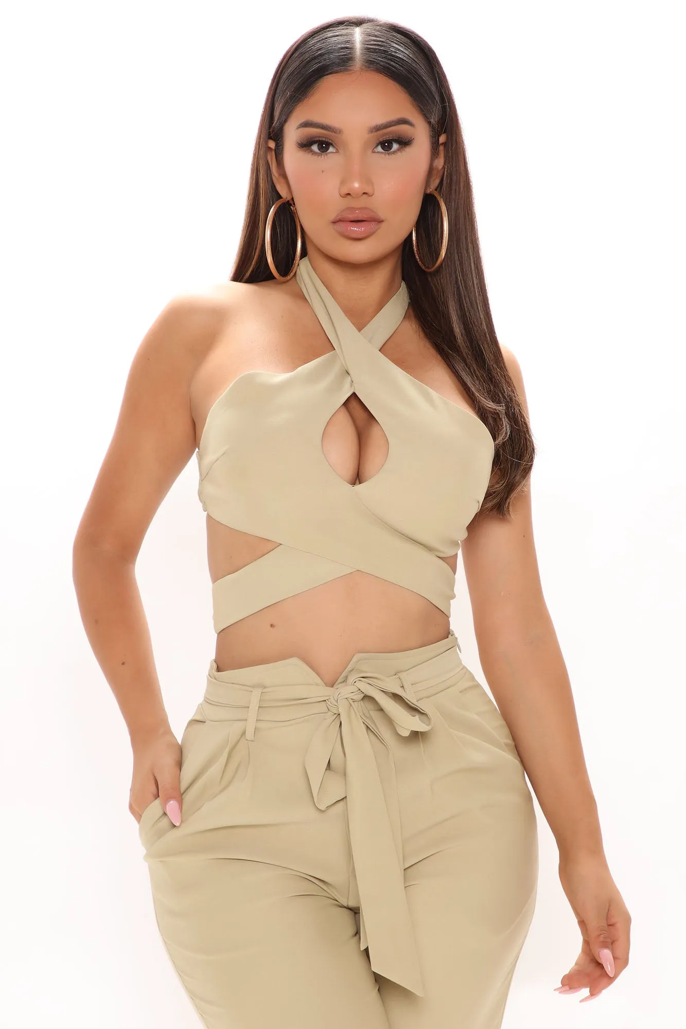 All That And More Pant Set - Khaki