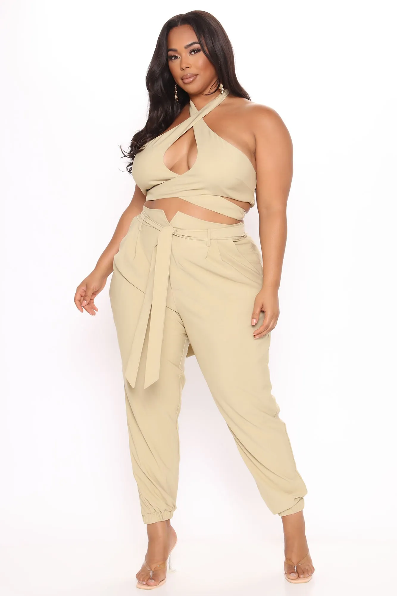 All That And More Pant Set - Khaki