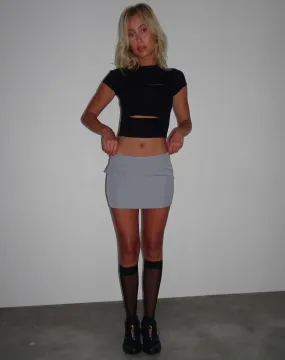 Amias Mini Skirt in Tailoring Grey