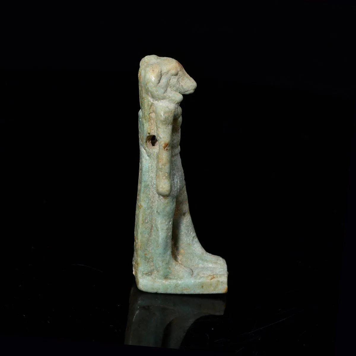 An Egyptian Faience Amulet of Khnum, Late Period, ca 664 - 332 BCE