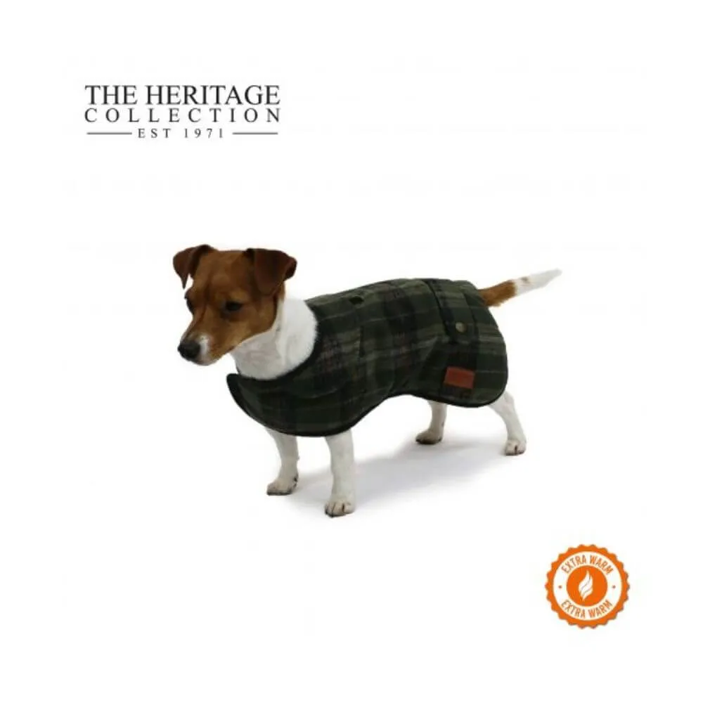 Ancol Heritage Green Check Dog Coat