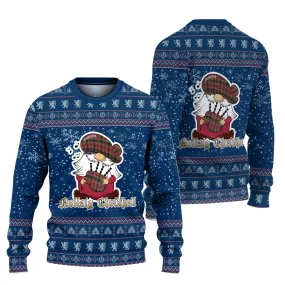 Anderson of Arbrake Clan Christmas Family Ugly Sweater with Funny Gnome Playing Bagpipes