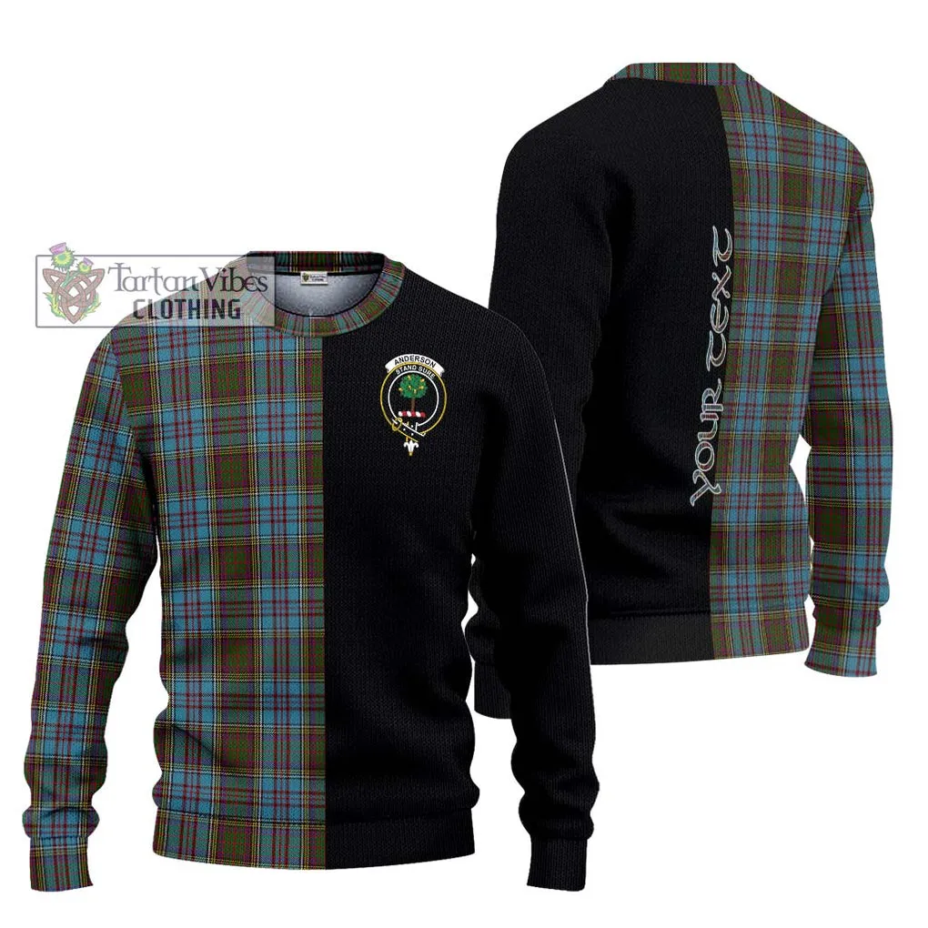 Anderson Tartan Ugly Sweater with Family Crest and Half Of Me Style