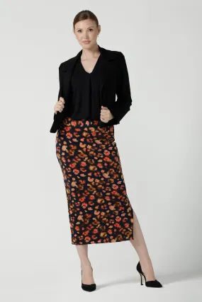 Andi Midi Tube Skirt in Lava