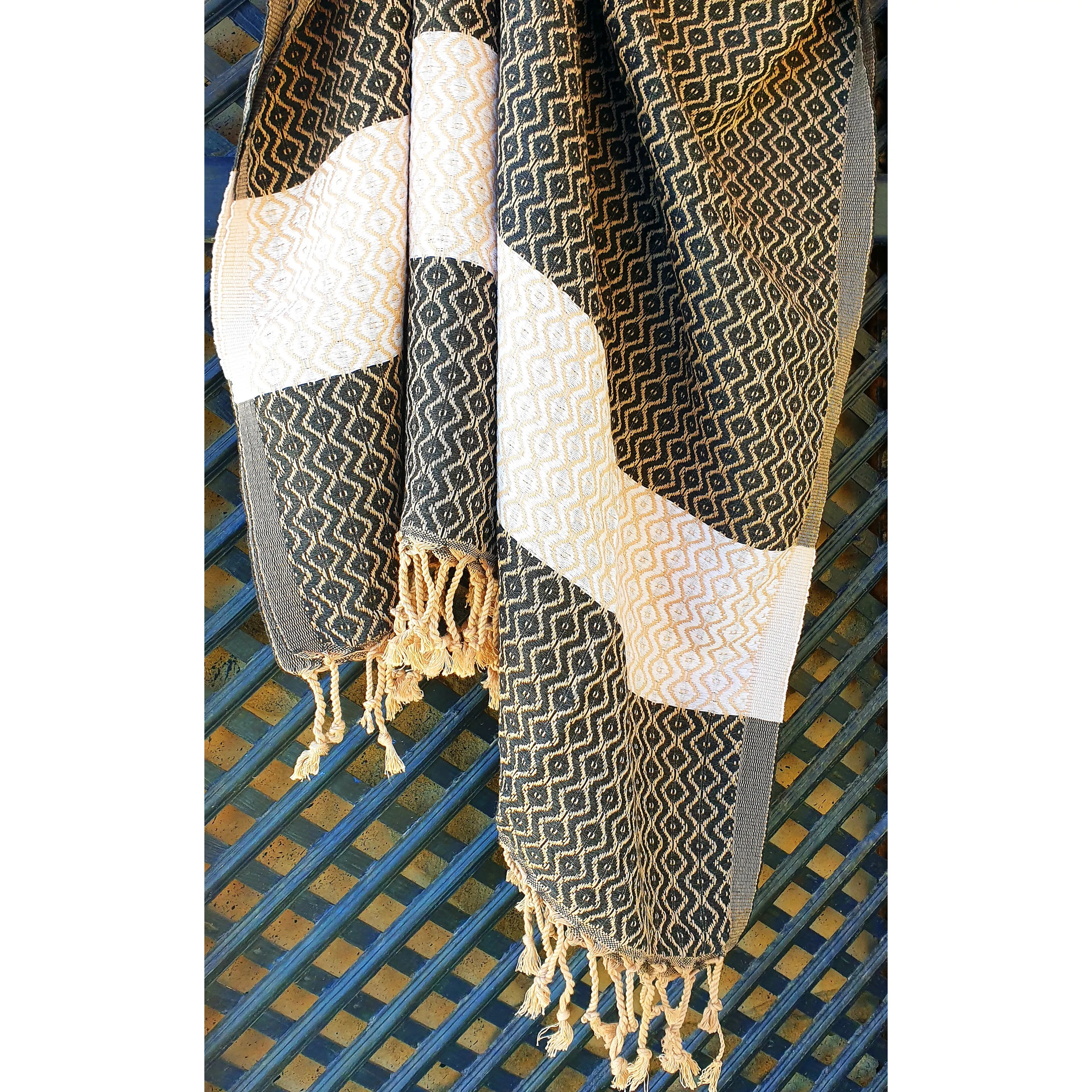 Anthracite Natural Cotton Hand Woven Turkish Towel Pestemal