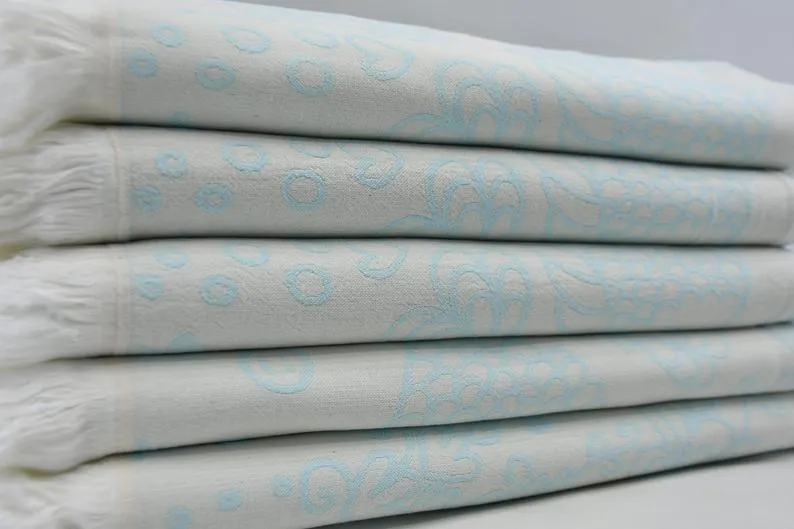 Aquamarine Sea Life 100% Cotton Towel