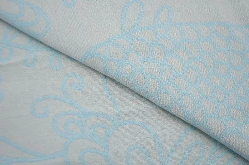 Aquamarine Sea Life 100% Cotton Towel