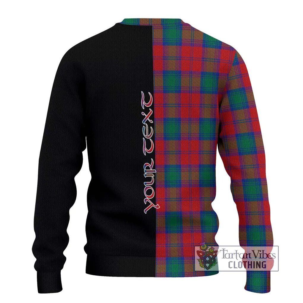 Auchinleck (Affleck) Tartan Ugly Sweater with Family Crest and Half Of Me Style