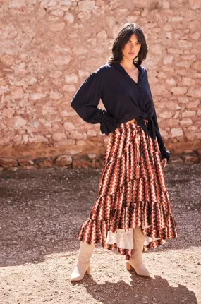 Aztec Print Skirt