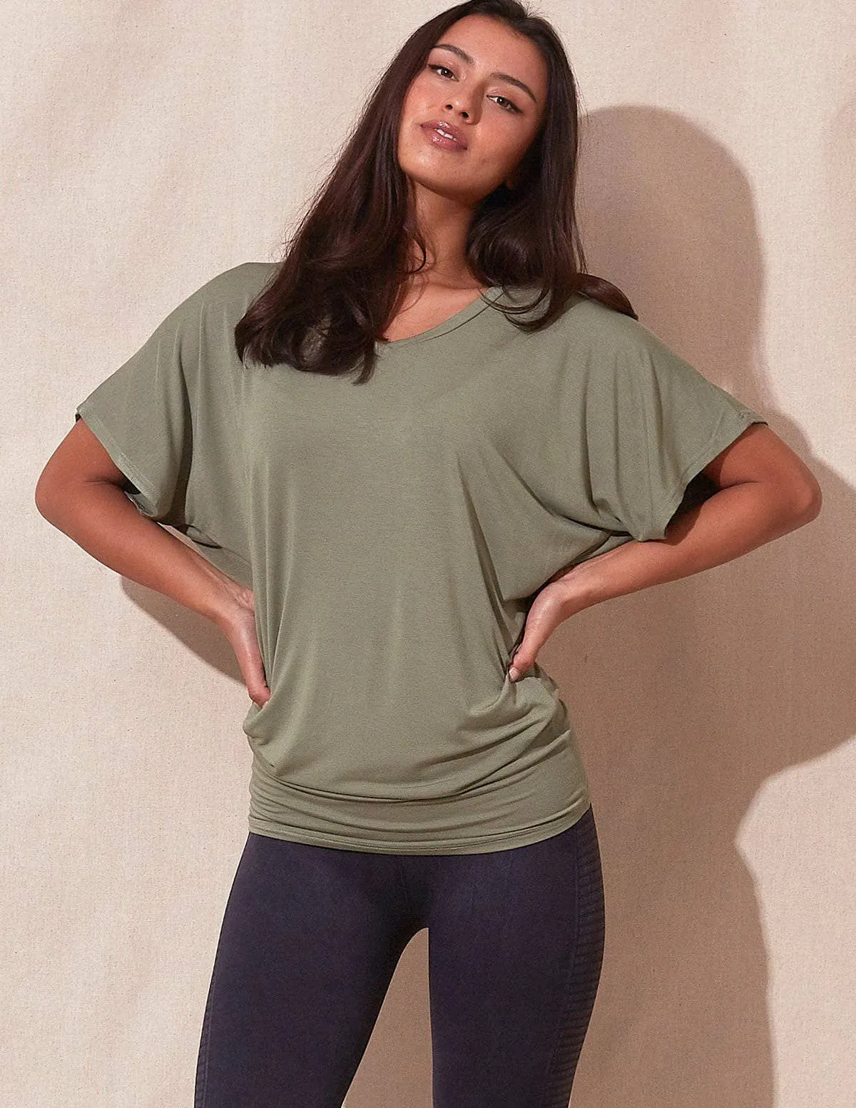 Bamboo Dolman Tunic - Olive