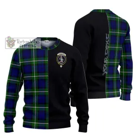 Bannerman Tartan Ugly Sweater with Family Crest and Half Of Me Style