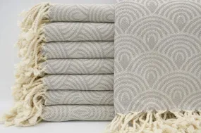 Beige Waves 100% Cotton Towel