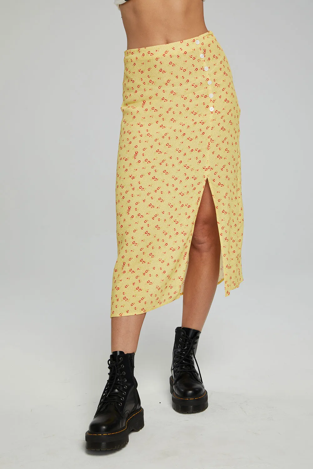 Belle Midi Skirt - Anise Flower