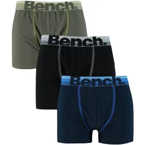 Bench Mens Cordova 3-Pack Logo Waistband Boxer Shorts - Multi