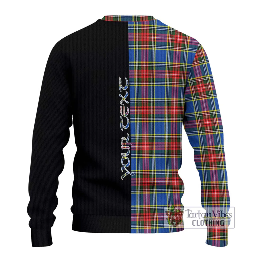 Bethune Tartan Ugly Sweater with Family Crest and Half Of Me Style