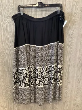 Black & White Skirt Midi Cathy Daniels, Size 18