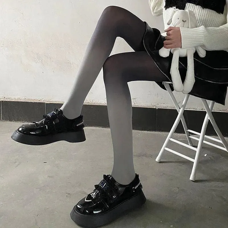 Black Gradient Tights | Gradient Stockings | Kawaii Tights