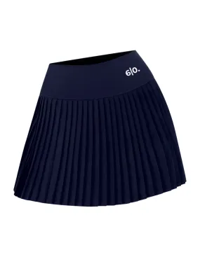 Blue Long style pleated skirt