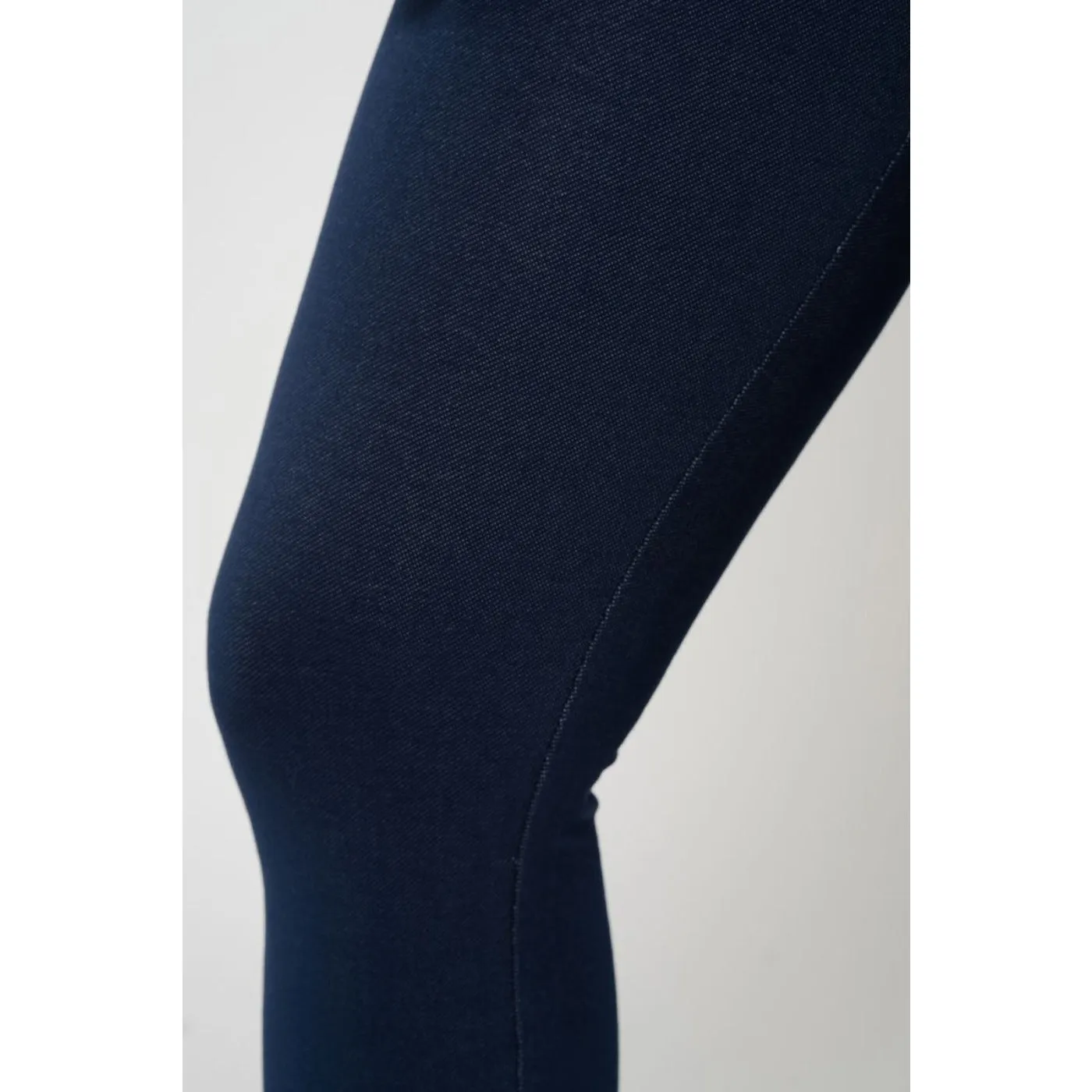 Blueage Navy Blue Plain Leggings