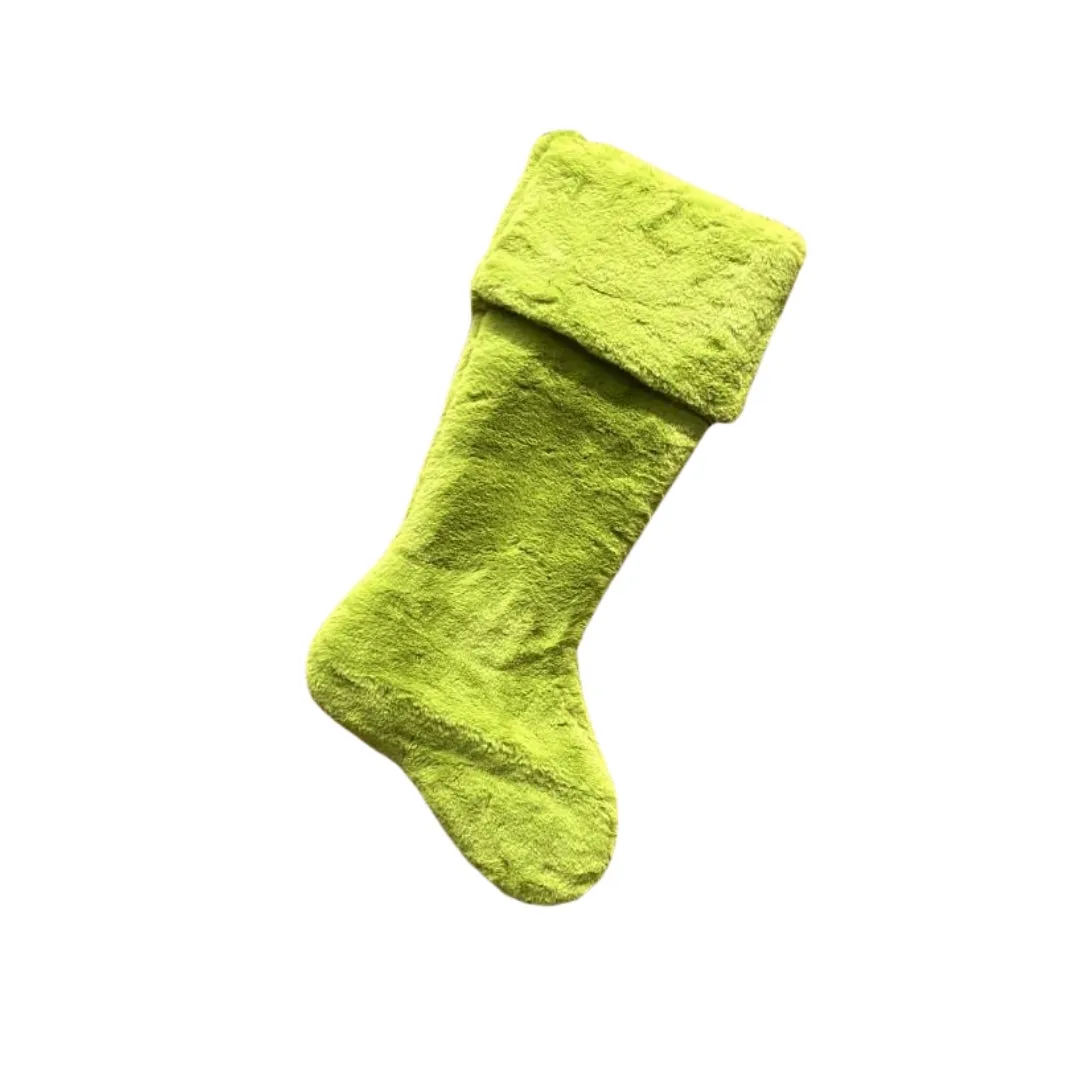 Bright Green Fur Stocking