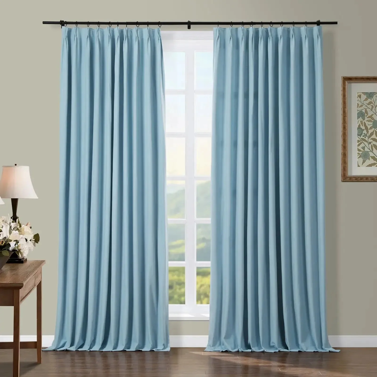 Broad 100% Cotton Plain Weave Curtain Pleated