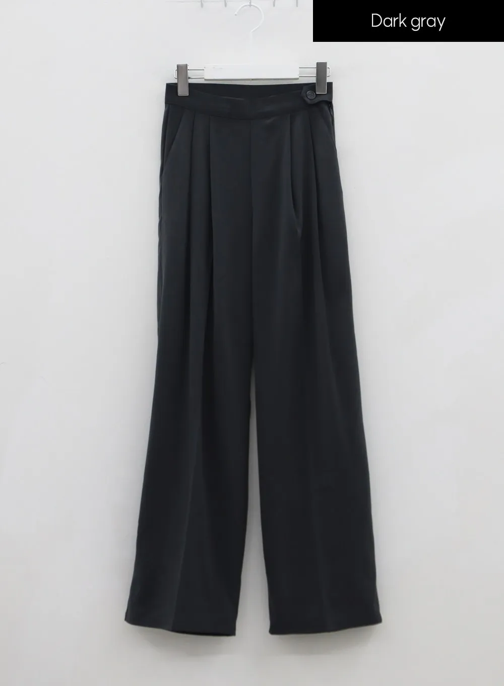 Button Wide Tailored Pants IO12