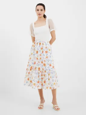 Camille Drape Tiered Midi Skirt