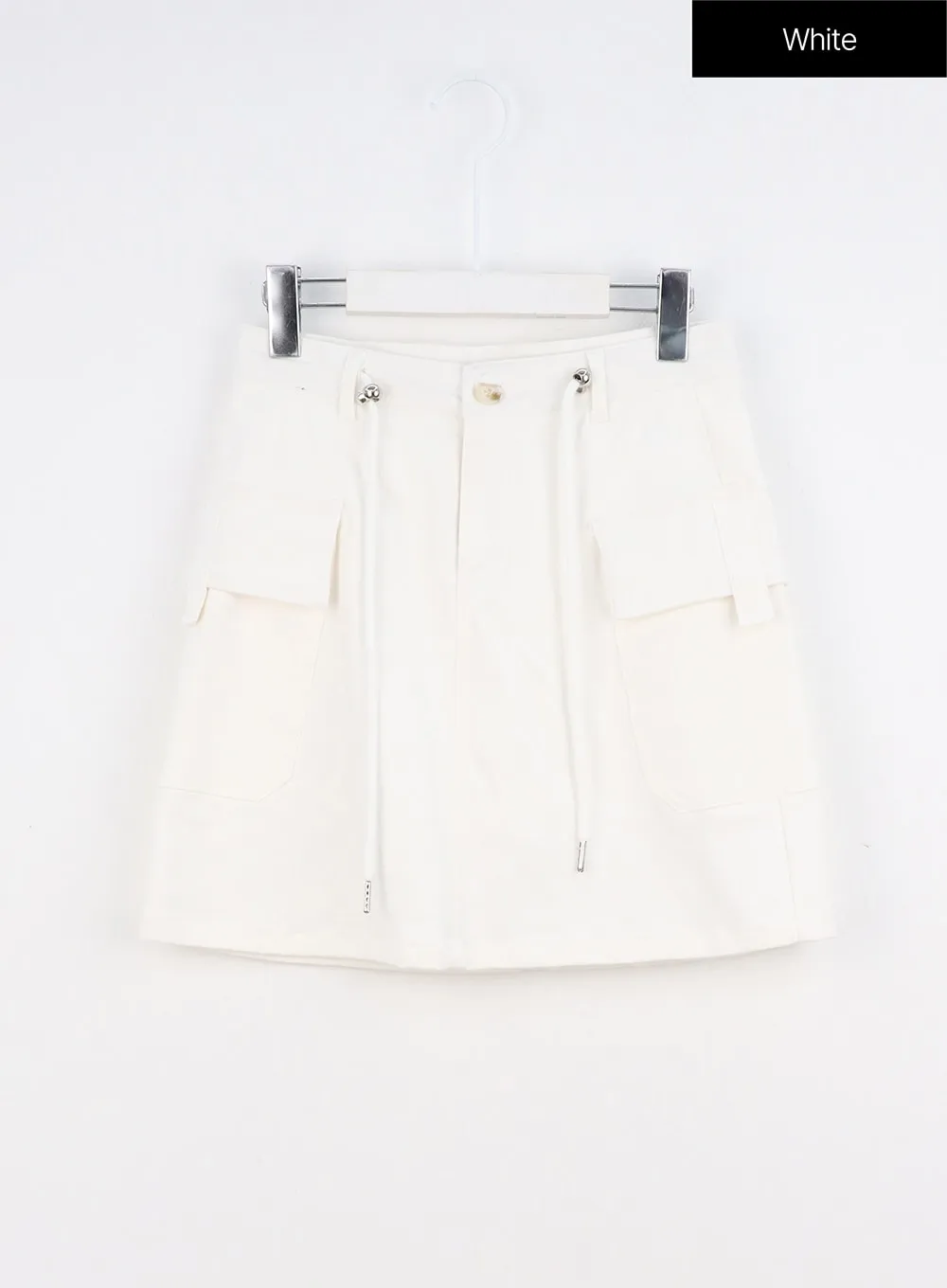 Cargo Mini Skirt with Waist Tie IO317