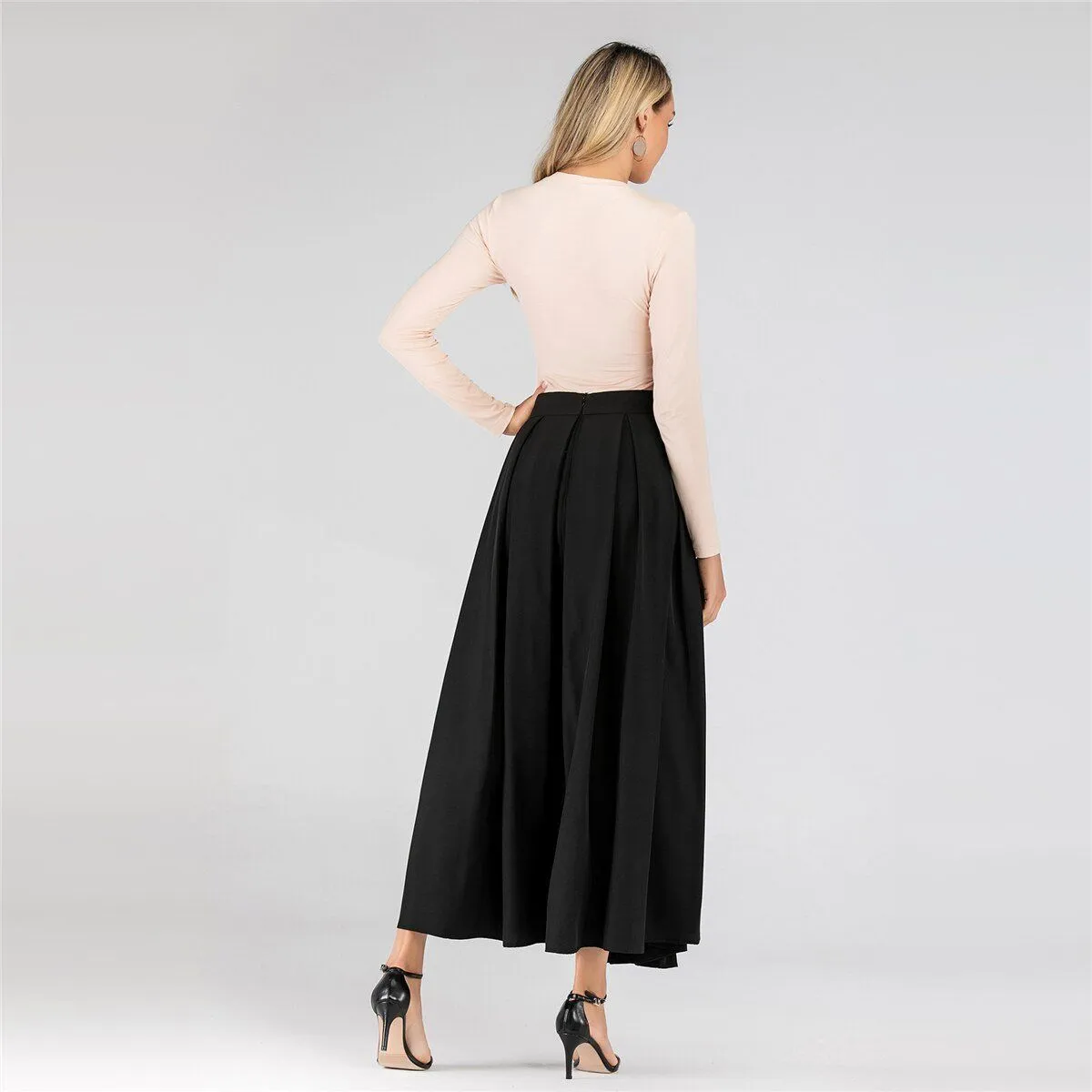 Casual Pleated Skirt