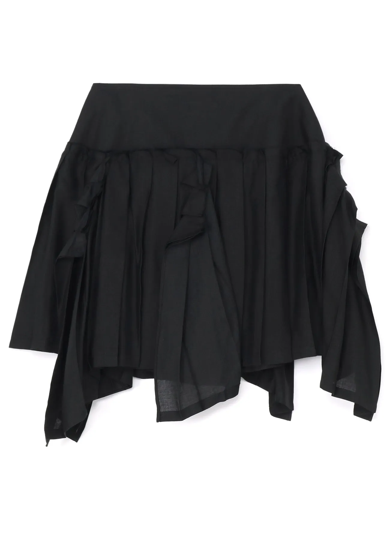 CELLULOSE/Ra TWILL PLEATED SHORT SKIRT