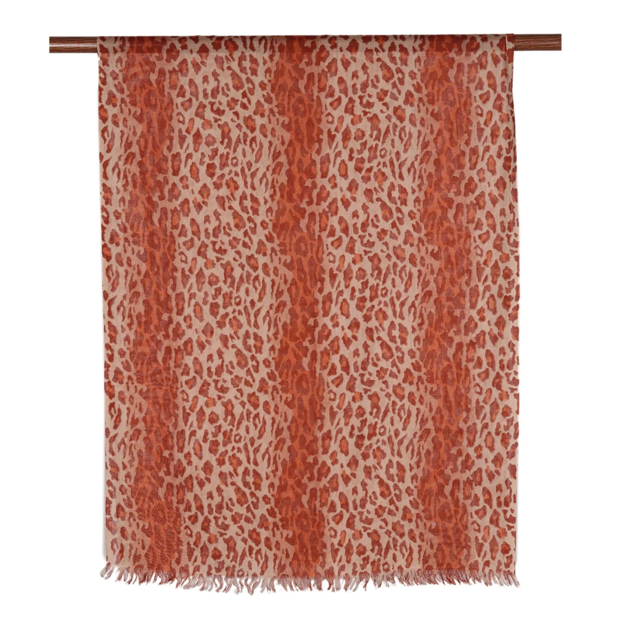 Cheetah Print Wool Shawl from India - Cheetah Elegance | NOVICA