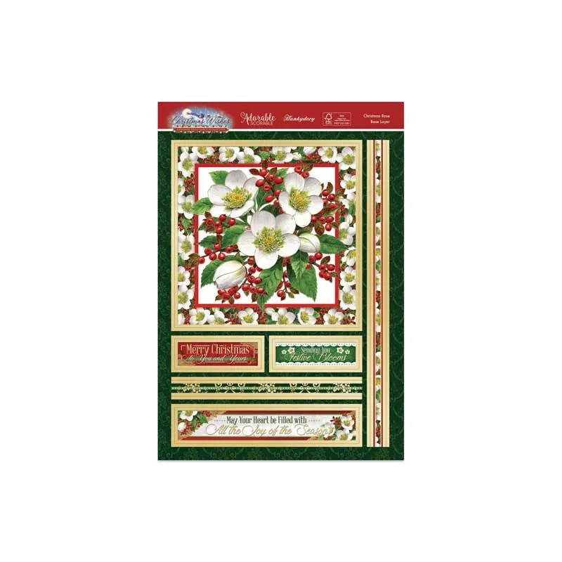 Christmas Wishes Deco-Large Set - Christmas Rose