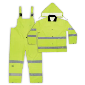 CLC R111 3 PIECE HI-VIZ® ANSI CLASS 3 POLYESTER RAIN SUIT