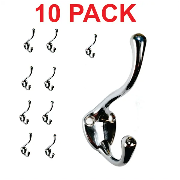 Coat and Hat Hook CH667- Polished Chrome 10 Pack