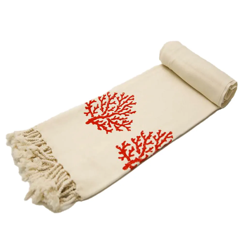 Coral Turkish Towel Pestemal