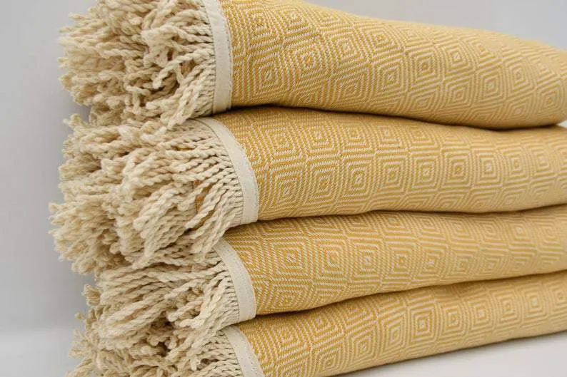 Dark Beige 100% Cotton Round Beach Towel