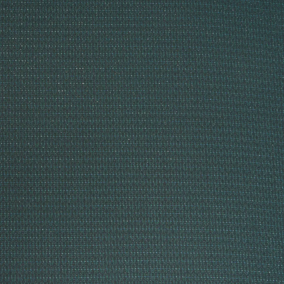 Dark Green Metallic Jacquard Wool Blend Suiting