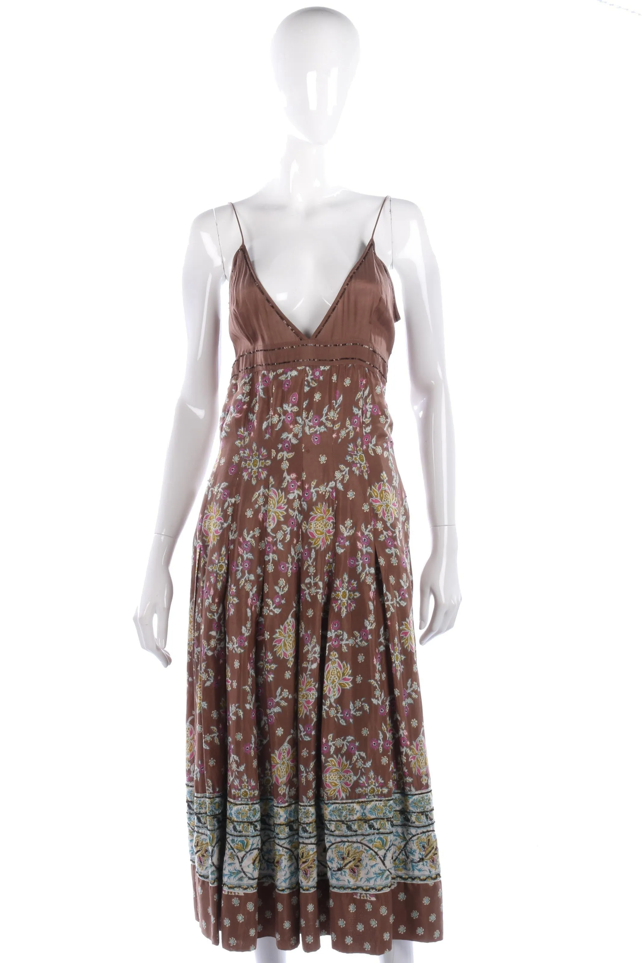 Day Birger Et Mikkelsen brown floral summer dress size S