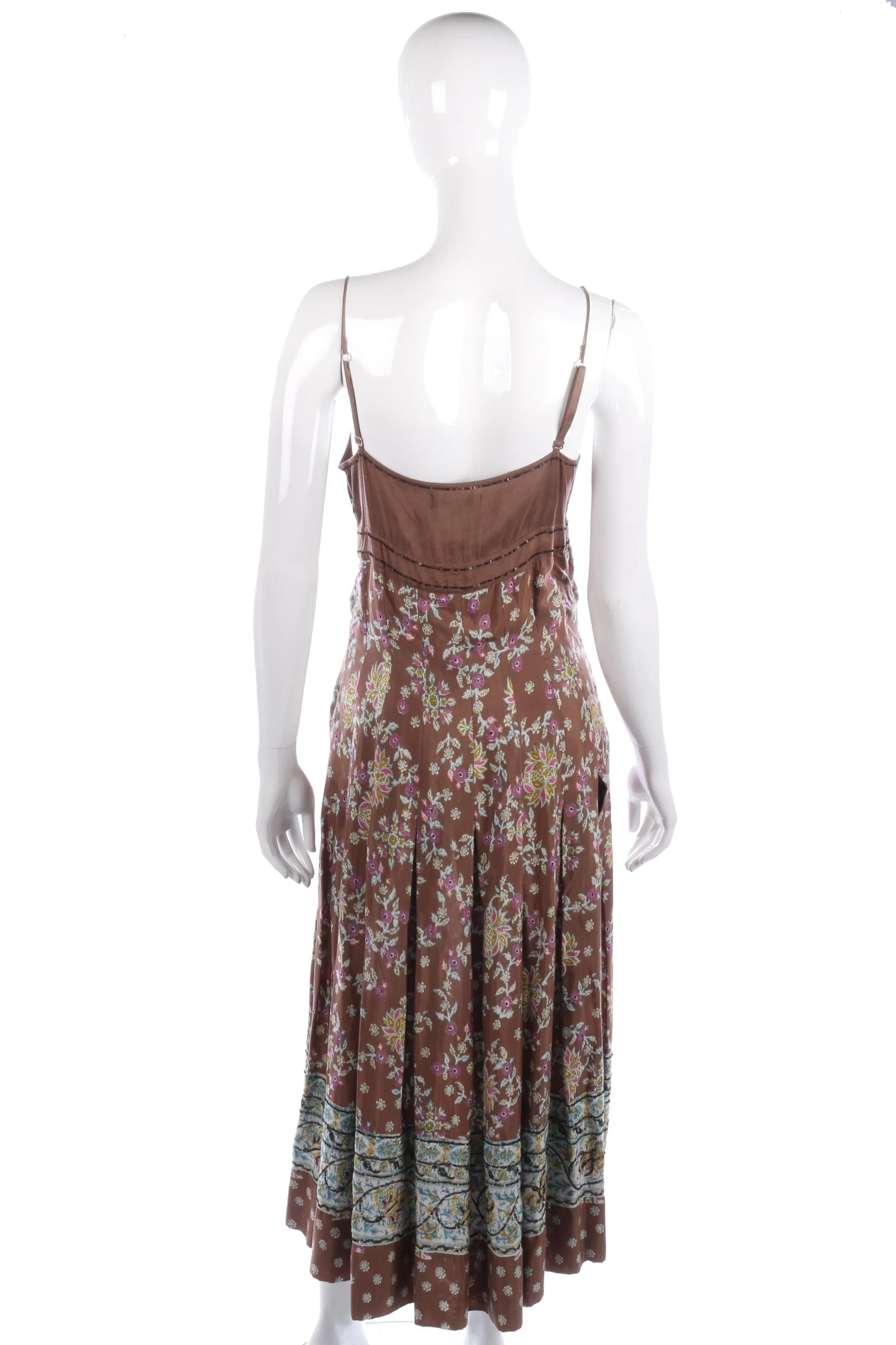 Day Birger Et Mikkelsen brown floral summer dress size S