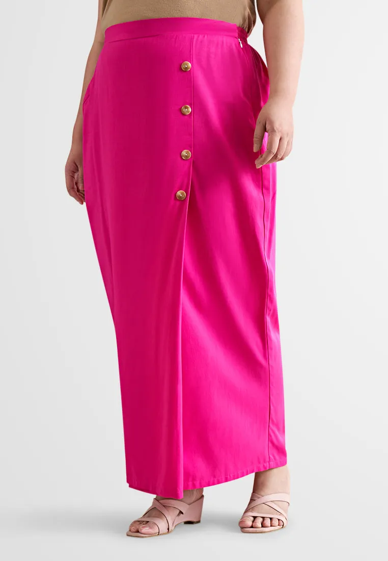 DEFECT ITEM Melina Vibrant Raya Half Button Skirt