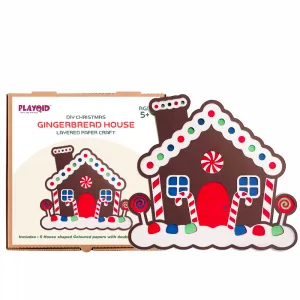 DIY Christmas Gingerbread House Layered Paper Craft DIY art craft activity